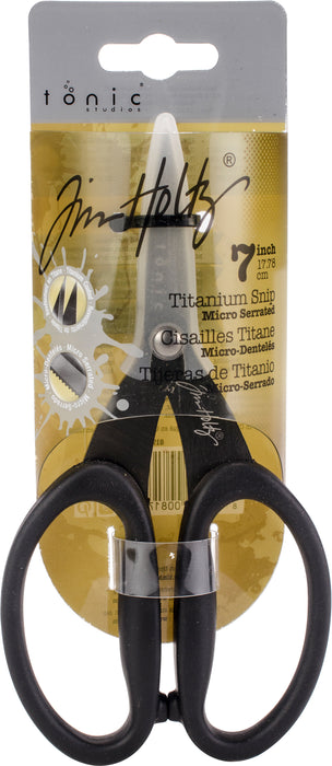Tim Holtz Non-Stick Titanium Micro Serrated Scissors 7"