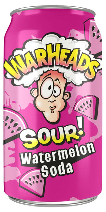 Warheads Sour! Soda - Watermelon, 12oz Can