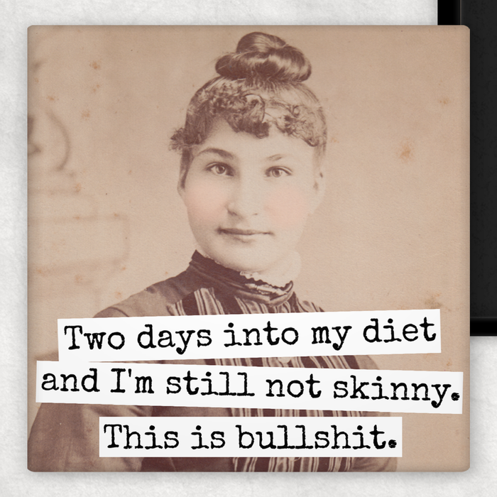 Raven's Rest Studio - Funny Magnet. Two Days Into My Diet - Still Not Skinny...