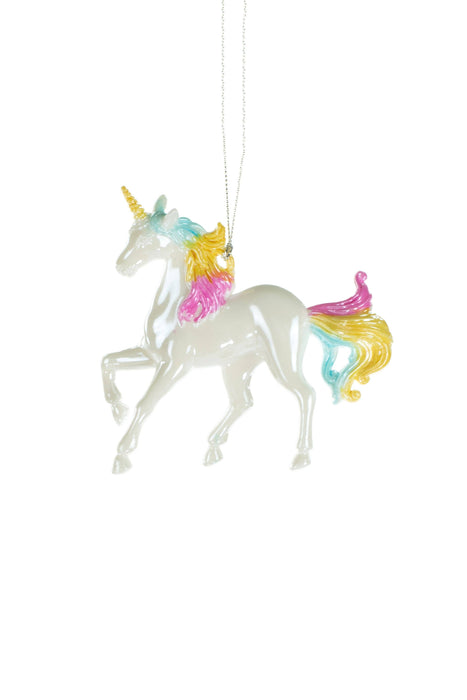 White Hanging Unicorn Ornament