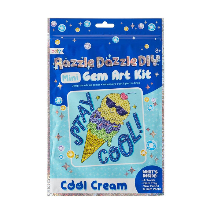 OOLY - Razzle Dazzle D.I.Y. Mini Gem Art Kit: Cool Cream