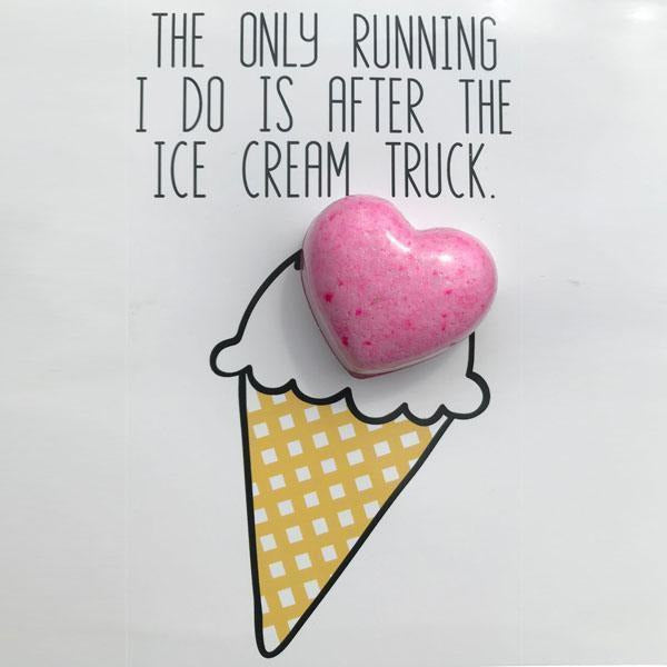 Feeling Smitten - The Only Running I Do Is After The Ice Cream Truck Bath Card