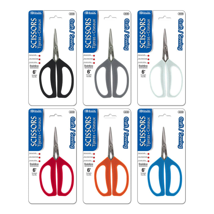BAZIC Products - Stainless Steel Craft Sewing Scissors 6": 24