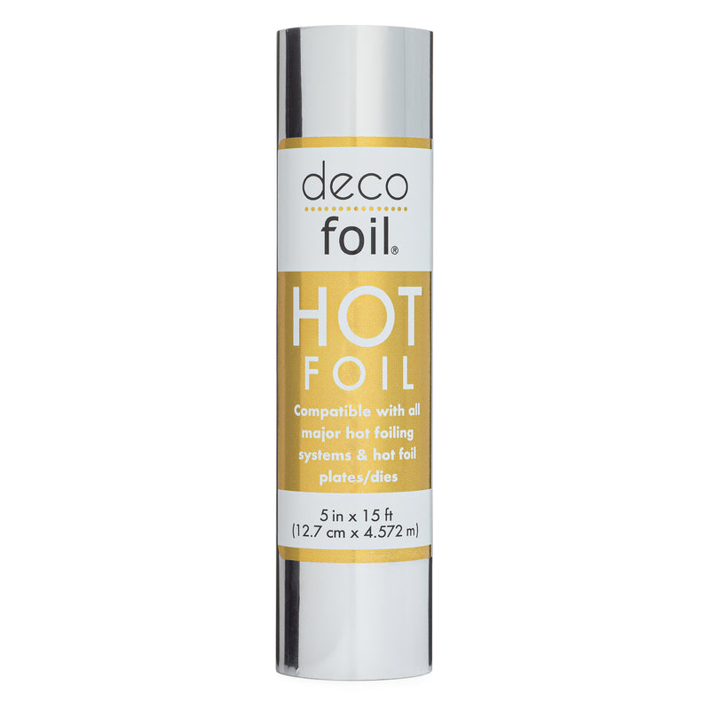 Deco Foil Hot Foils 5 in x 15 ft - SILVER