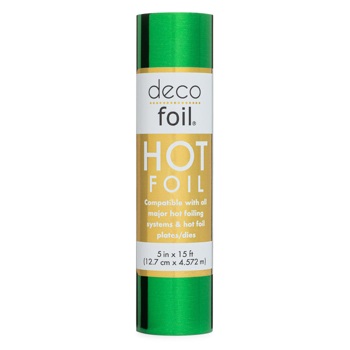 Deco Foil Hot Foils 5 in x 15 ft - LUCKY GREEN