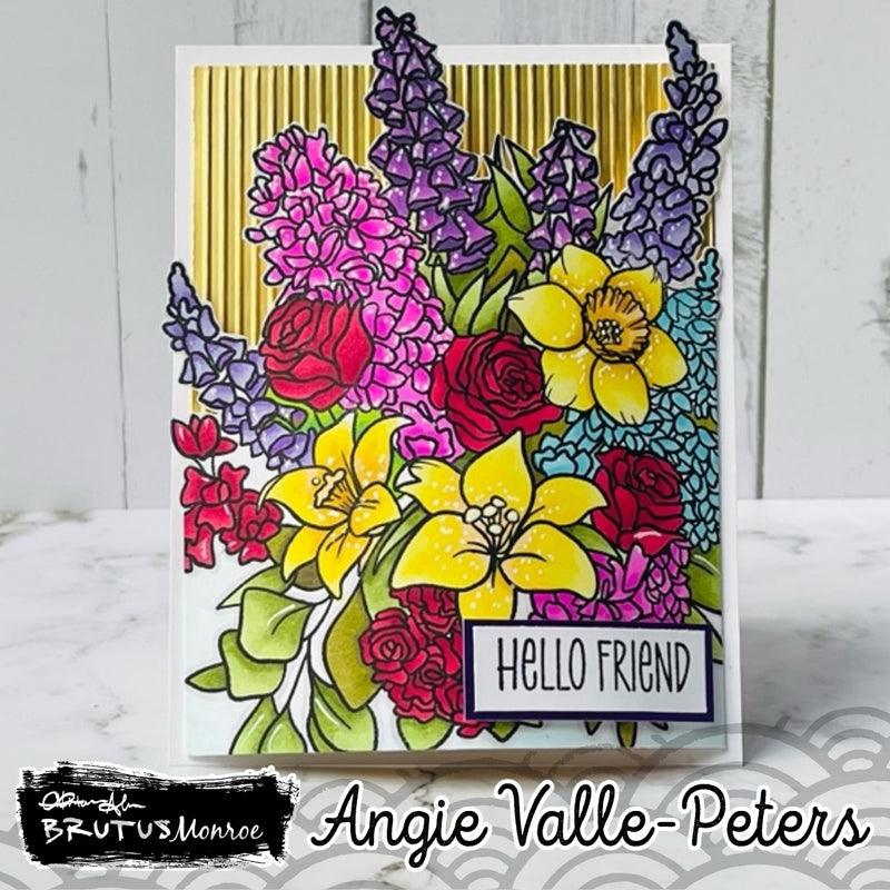 Fresh Flowers  | 6x6 Background Stamp