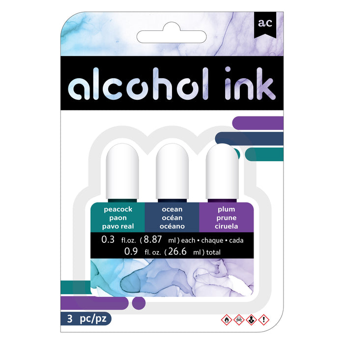 American Crafts Alcohol Ink 0.3oz | 3/Pkg | Peacock
