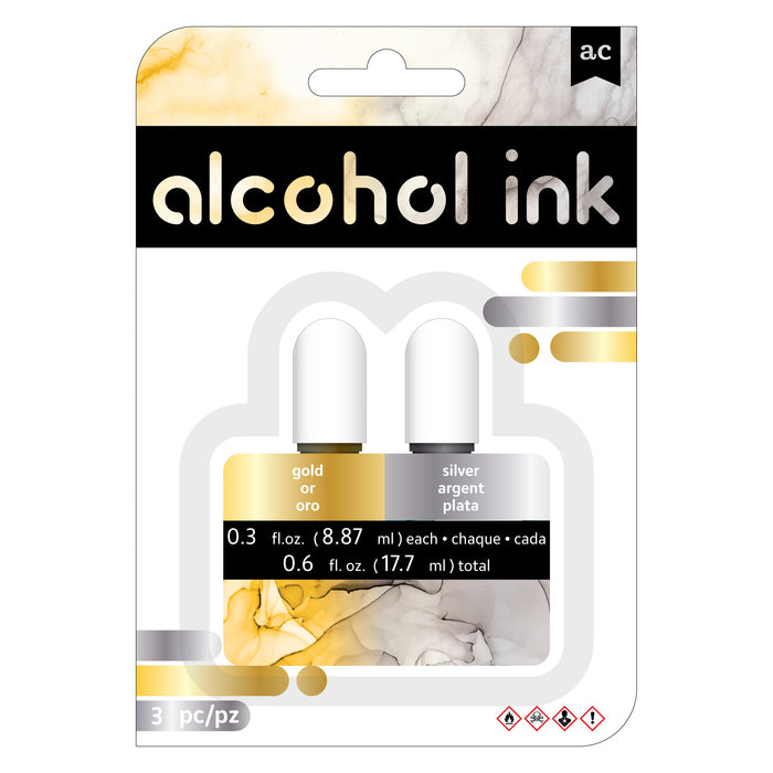 American Crafts Alcohol Ink 0.3oz | 2/Pkg | Metallic