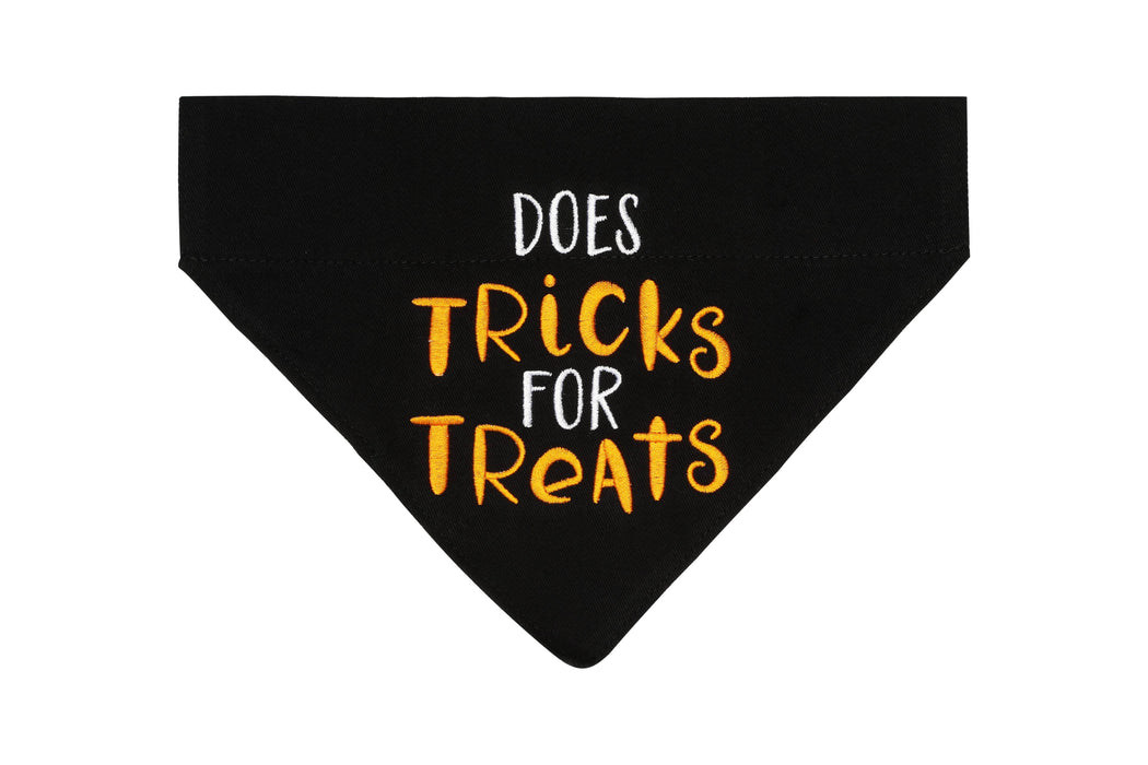Trick or Treat Dog Halloween Bandana, S/M