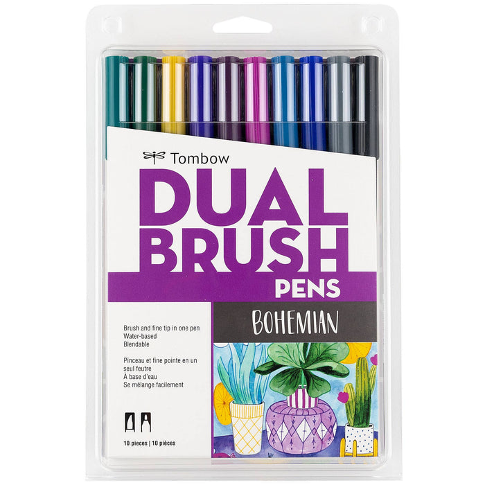 Tombow - Dual Brush Pen Art Markers: Bohemian - 10-Pack