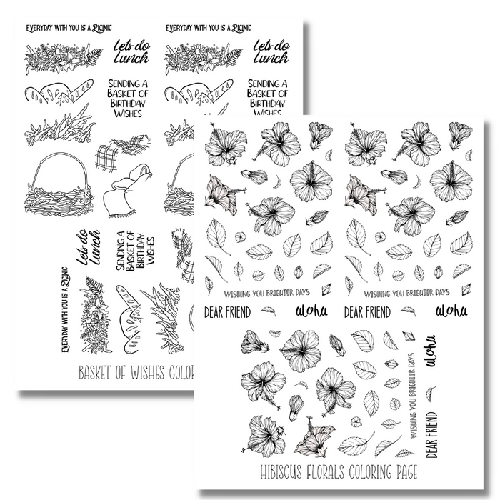 Die & Coloring Sheet Combo Pack