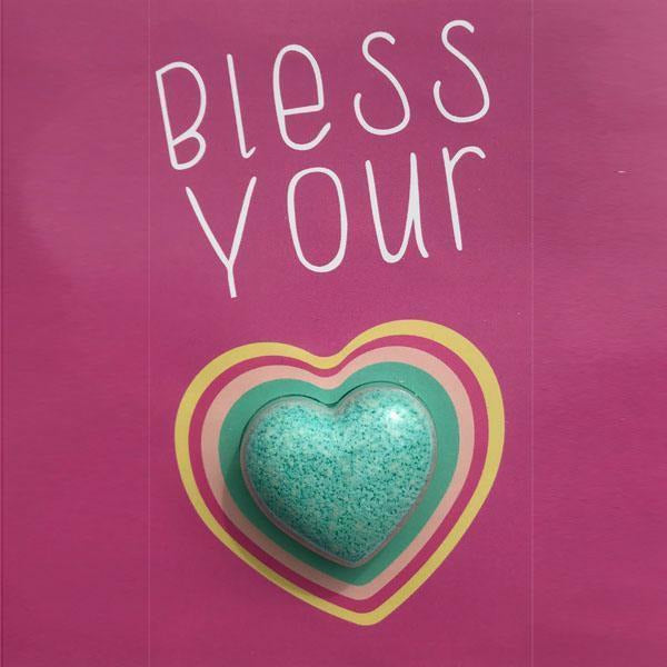 Feeling Smitten - Bless Your Heart Bath Card