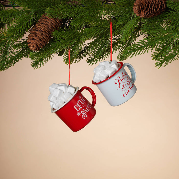 Holiday 3.2"L Clay Dough Mug w/ Marshmallows Ornament