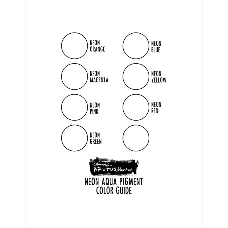 Neon Aqua Pigment Color Swatch Guide