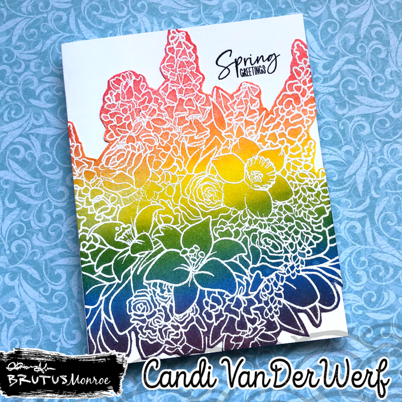 Fresh Flowers  | 6x6 Background Stamp