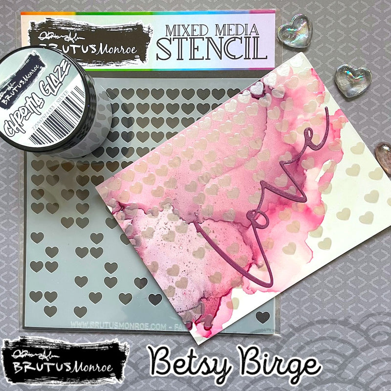 Fallen Hearts  | Mixed Media Stencil