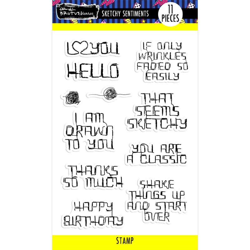 Sketchy Sentiments | 4x6 Stamp Set