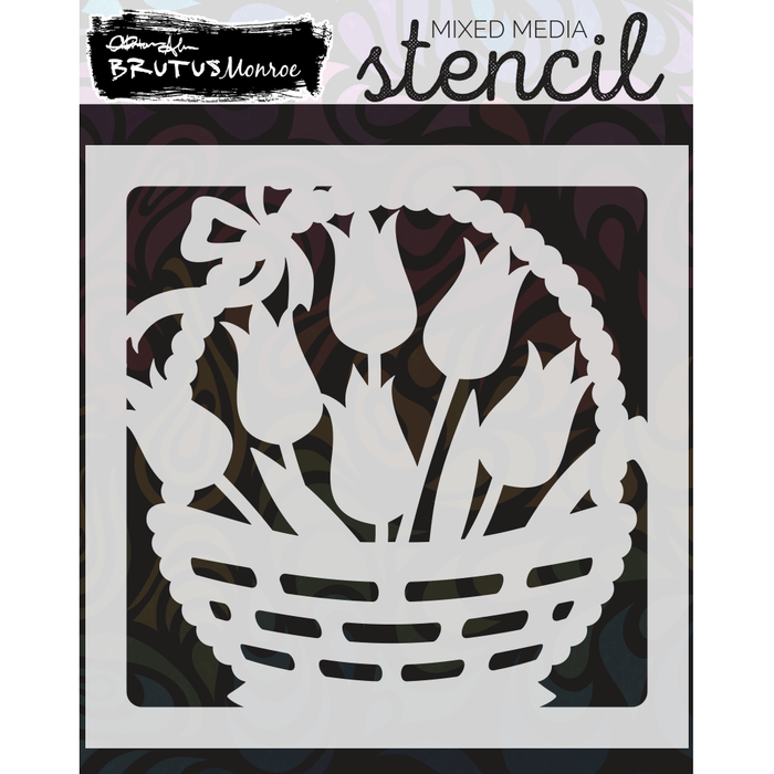 Tulip Basket | Mixed Media Stencil