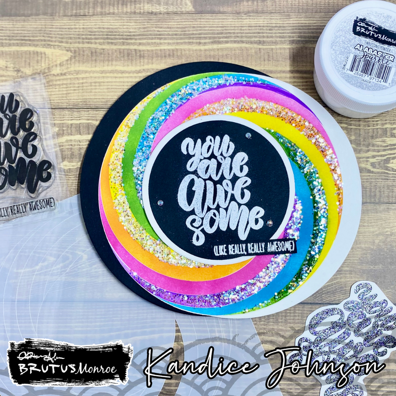 Rainbow Spiral  | Mixed Media Stencil