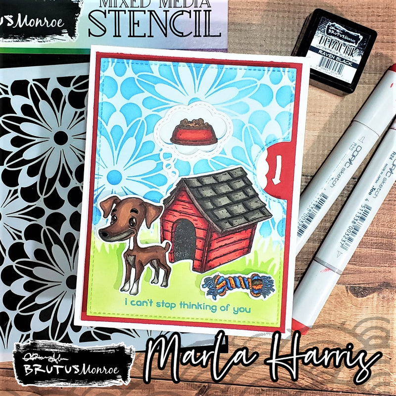 Flower Burst  | Mixed Media Stencil