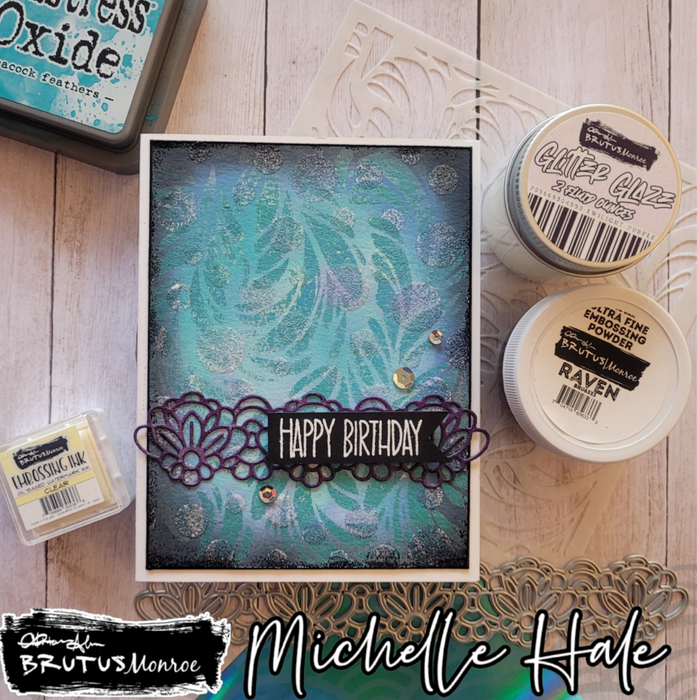 Mixed Media Stencil - Feathers
