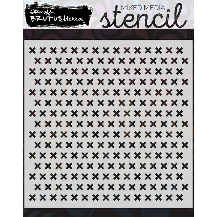 Stencil Staples Mixed Media Stencil-X Pattern