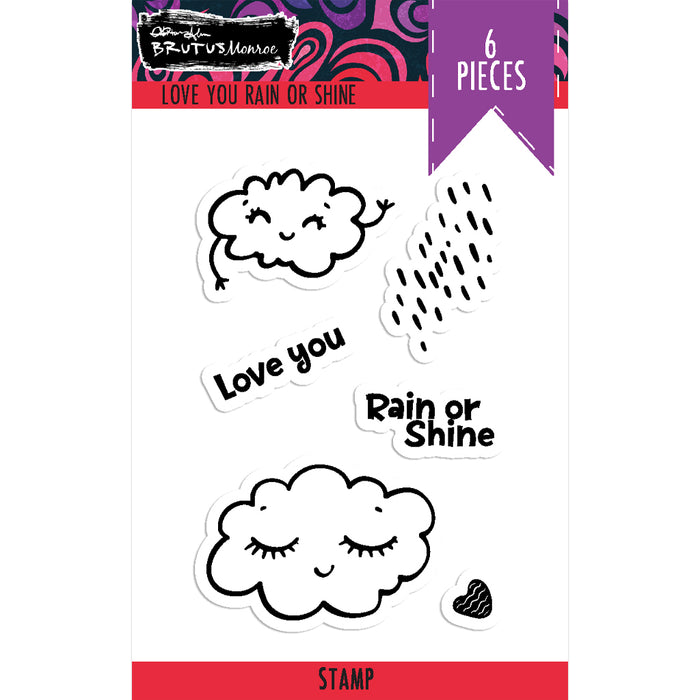 Love You Rain Or Shine 2x3 Stamp Set