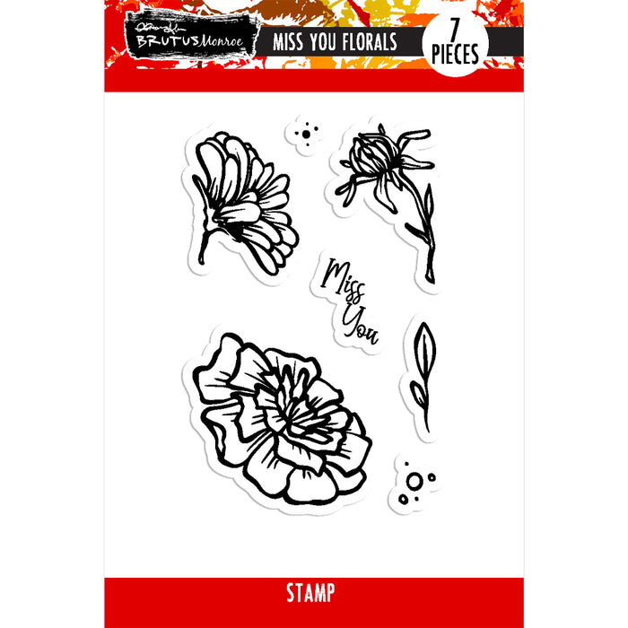 Miss You Florals 2x3 Stamps