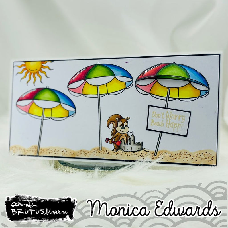 Don't Worry Beach Happy | 2x3 Stamp Set