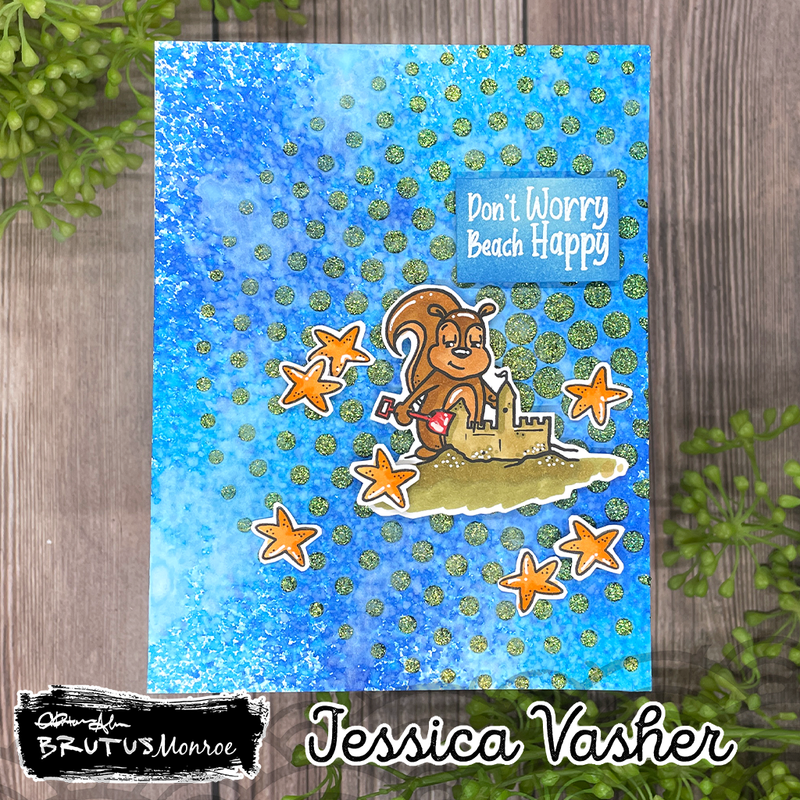 Don't Worry Beach Happy | 2x3 Stamp Set