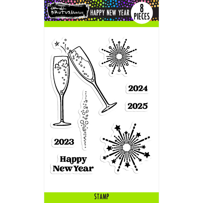 Happy New Year 3x4 Stamp Set
