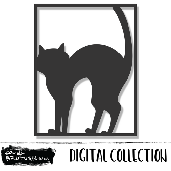 Card Panel | Black Cat | Digital Cut File
