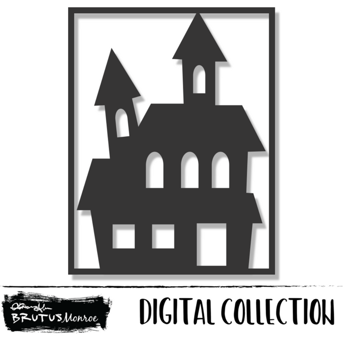 Card Panel | Haunted House | Digital Cut File