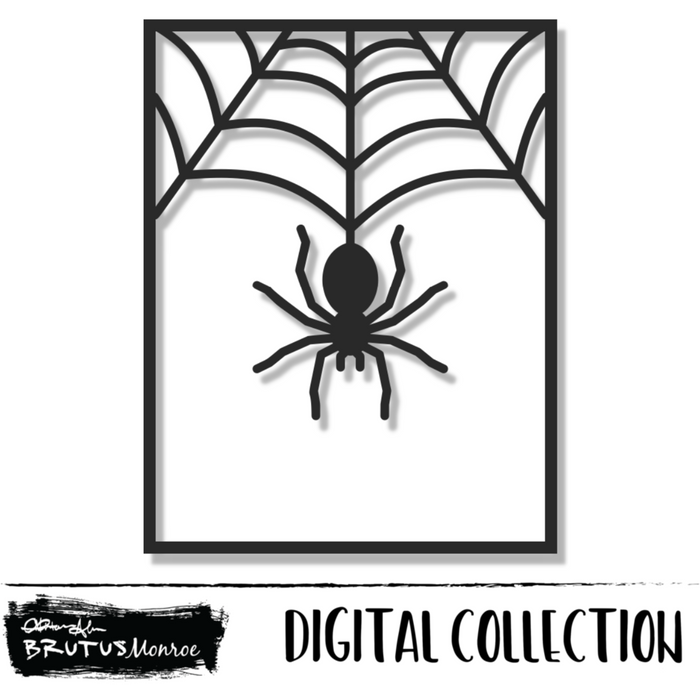 Card Panel | Spider Web | Digital Cut File