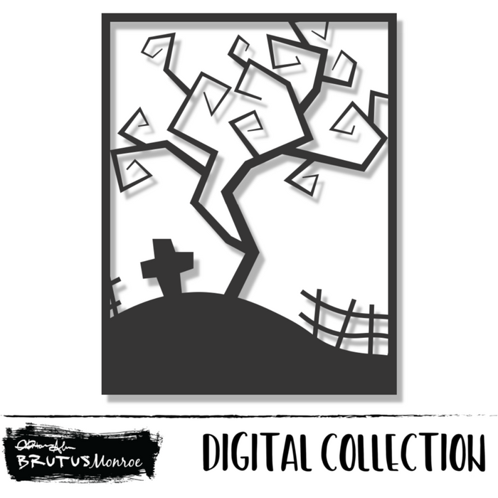 Card Panel | Twisted Tree | Digital Cut File