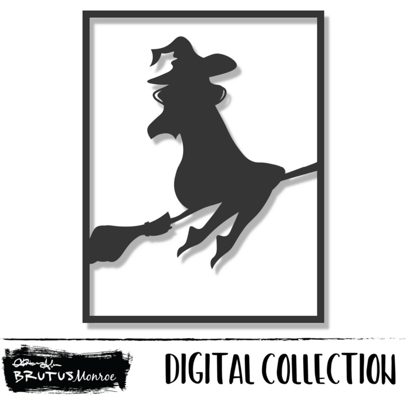 Card Panel | Witch | Digital Cut File