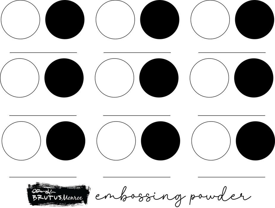 Embossing Powder Swatch Guide | Digital Download