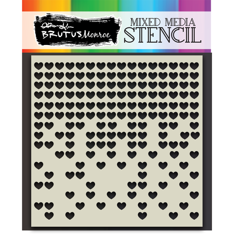 Fallen Hearts  | Mixed Media Stencil