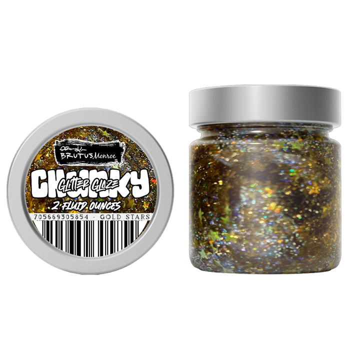 Chunky Glitter Glaze | Gold Stars