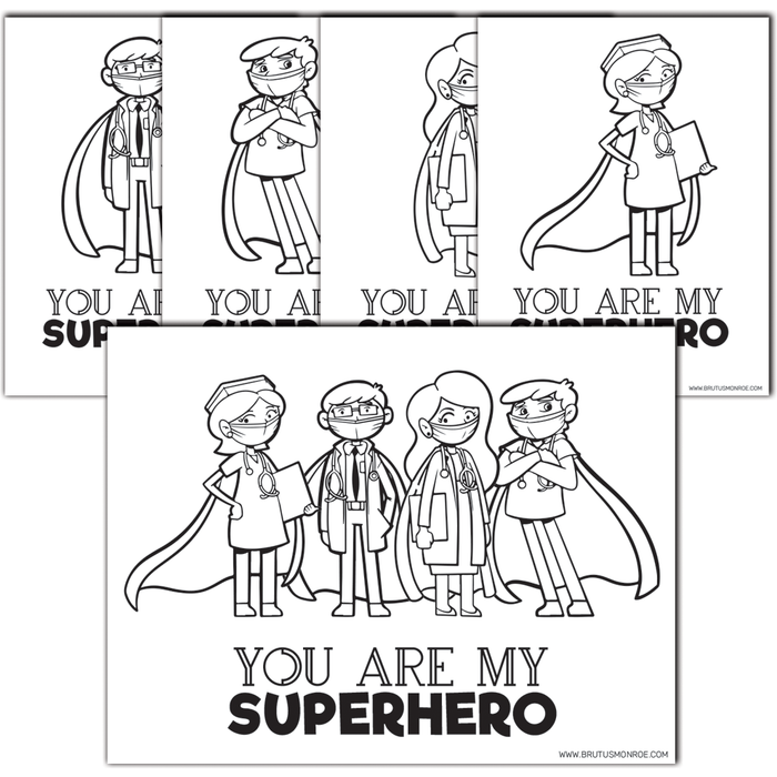 Healthcare Super Hero - Coloring Pages