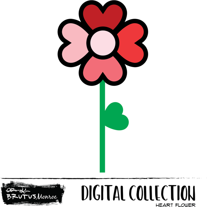 Heart Flower - Digital Cut File