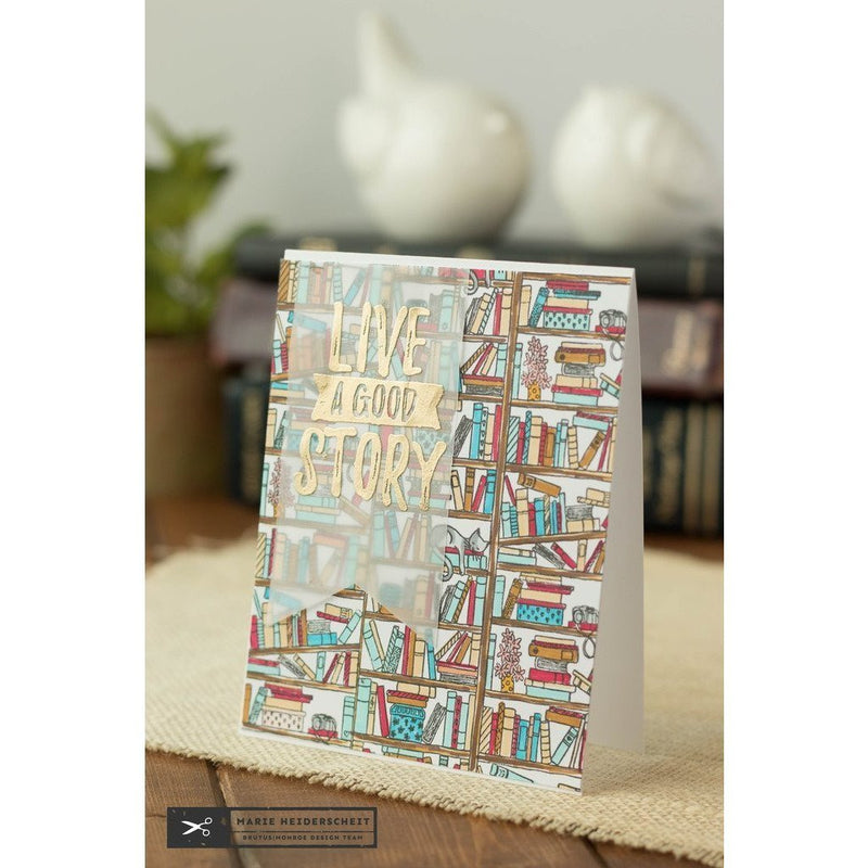 Library  | 6x6 Background Stamp
