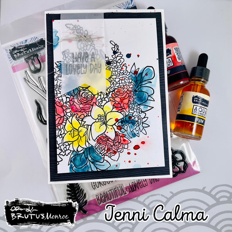 Fresh Flowers  | 6x6 Background Stamp
