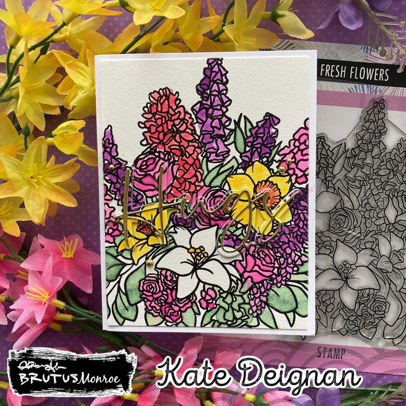 Fresh Flowers  | 6x6 Background Stamp