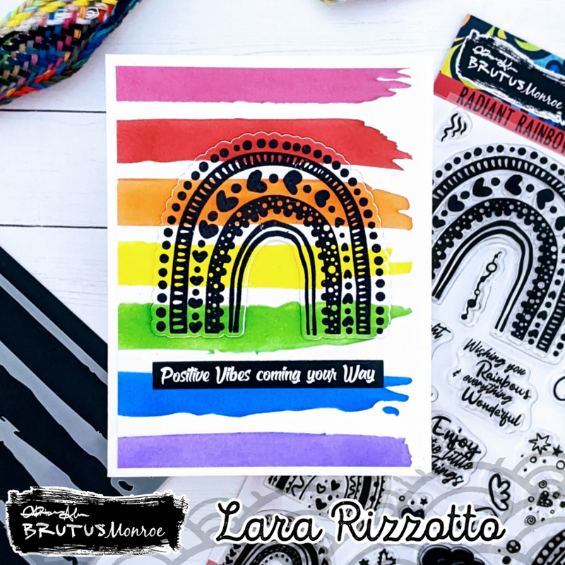 Painted Rainbow | Mixed Media Stencil