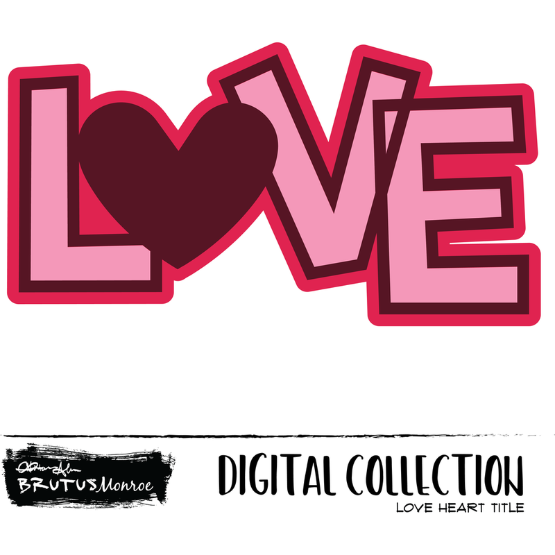 Love Heart Title | Digital Cut FIle