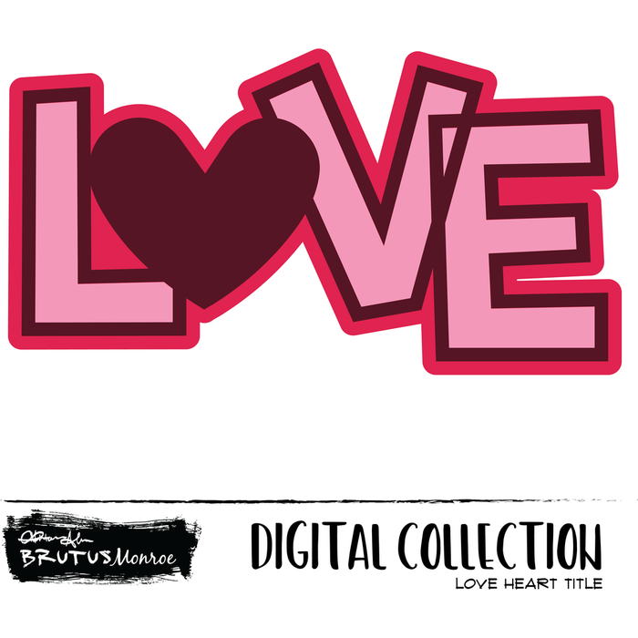 Love Heart Title - Digital Cut File
