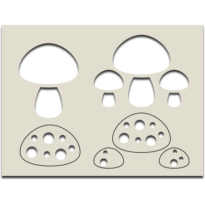 Mini Layering Stencil - Mushroom Layers