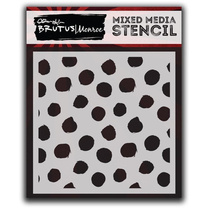 Mixed Media Stencil - Paint Spots