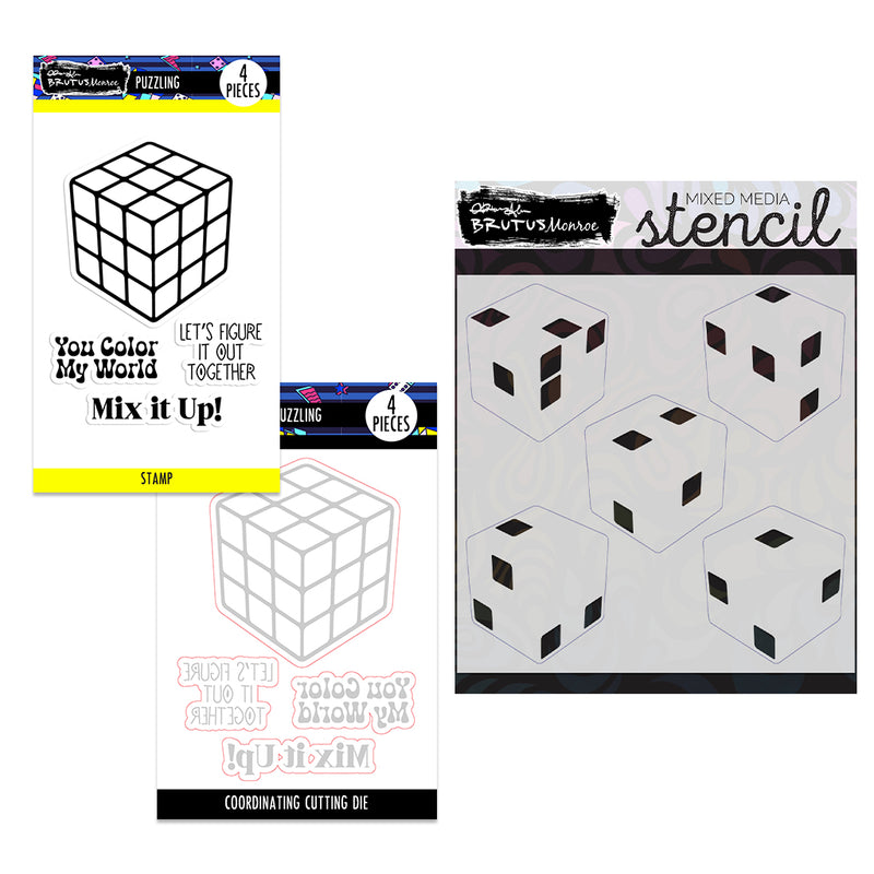 Puzzling Collection | Puzzling Stamps, Coordinating Dies, Stencil Bundle
